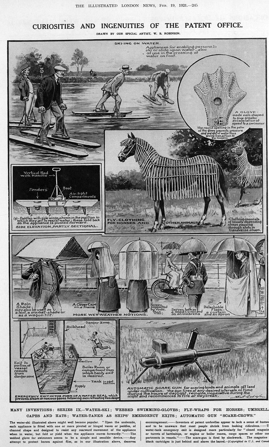 1921 patent ski-ing on water etc